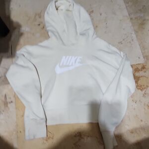 Nike Women's Cream Hoodie Sweater Great Conditions Size L
